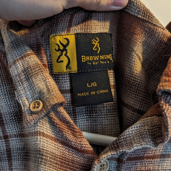 Browning brown long sleeve button up size L - Picture 5 of 5
